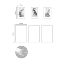 Ver imagem 4 de Kit 3 Quadros Decorativos Folhagem 60x40 com Molduras Boiserie