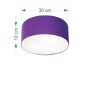 Ver imagem 2 de Plafon para Home Cilíndrico Sh-3010 Cúpula Cor Roxo