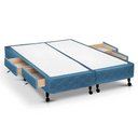 Ver imagem 1 de Cama Base c/Aux 4 Gavs Queen Castor Poli Blue 158x198x27