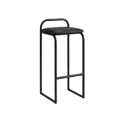 Banqueta Balcão Alta Cozinha Banco Mila:Preto