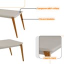 Ver imagem 5 de Mesa de Jantar Copper 180cm Tampo Canto Copo Mdf Vidro com 6 Cadeiras Copper Premium Moderna Mobília