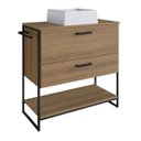 Ver imagem 2 de Gabinete com Cuba para Banheiro 80cm P1028 Branco Mel