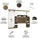 Ver imagem 2 de Guarda Roupa Queen Modulado Cp02 Delphi Avelã/branco L01 - Mpozenato