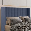 Ver imagem 7 de Cabeceira Casal 138 cm Barcell Veludo Azul Soon