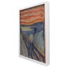 Quadro Decorativo O Grito de Edvard Munch em Moldura Caixa TaColado Moldura Caixa Alta 4,5cm Branca  - 1