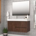 Ver imagem 1 de Conjunto Gabinete para Banheiro com Espelheira Califórnia 80