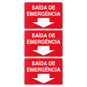 Ver imagem 1 de Combo 6 Placas De Sinalização Saída De Emergência 30x20 Acesso - X-723 F9e