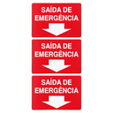 Ver imagem 1 de Combo 6 Placas De Sinalização Saída De Emergência 30x20 Acesso - X-723 F9e