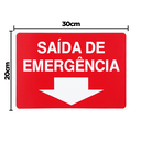 Ver imagem 2 de Combo 6 Placas De Sinalização Saída De Emergência 30x20 Acesso - X-723 F9e