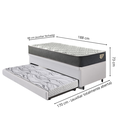 Ver imagem 2 de Bicama Box Baú Solteiro com Colchão Adapto Molas Ensacadas Ecoflex Courino Linho Branco 88x188