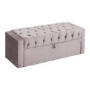 Ver imagem 1 de Calçadeira Báu Emma Veludo Luxo Cores - DS Estofados - Queen - Rosê