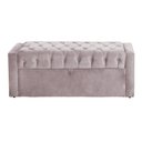 Ver imagem 2 de Calçadeira Báu Emma Veludo Luxo Cores - DS Estofados - Queen - Rosê