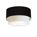 Ver imagem 1 de Plafon para Banheiro Cilíndrico Sb-3045 Cúpula Cor Preto Linho Bege