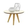 Conjunto Mesa Centro e Lateral Retrô Cissa - Off White com Freijó - RPM Móveis - 6