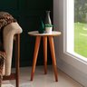 Conjunto Mesa Centro e Lateral Retrô Cissa - Off White com Freijó - RPM Móveis - 2