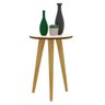 Conjunto Mesa Centro e Lateral Retrô Cissa - Off White com Freijó - RPM Móveis - 5