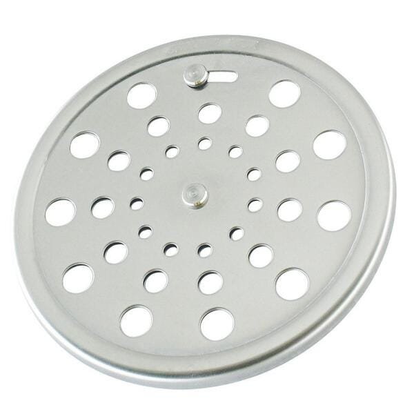 Kit 10 Grelha Ralo Redonda 150mm Rotativa Inox - 1