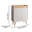 Ver imagem 5 de Aparador Buffet Retrô 2 Portas Moderno Decoração Sala Pequena Barthô - Off White/Nature - Lojas RPM