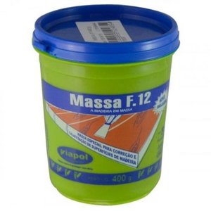 Massa Calafetar F12 Correção Madeira Viapol 400g Cerejeira
