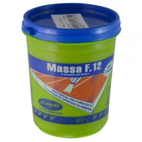 Massa Calafetar F12 Correção Madeira Viapol 400g Cerejeira