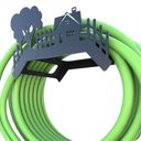 Ver imagem 1 de Suporte Enrolador De Mangueira De Jardim Home Preto