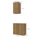 Ver imagem 2 de Conjunto para Banheiro com Aéreo Kappesberg Celeste 2 Peças Nogueria 80cm