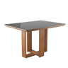 Mesa de Jantar Retangular Ligia com 4 Cadeiras Iza Mel/cinza/vd Grafite - Casa Giulia - 3