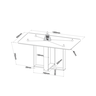 Mesa de Jantar Retangular Ligia com 4 Cadeiras Iza Mel/cinza/vd Grafite - Casa Giulia - 7