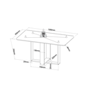 Ver imagem 7 de Mesa de Jantar Retangular Ligia com 4 Cadeiras Iza Mel/cinza/vd Grafite - Casa Giulia