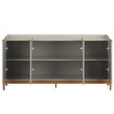 Ver imagem 2 de Aparador Buffet para Sala Grande 4 Portas Elisa Off White/jequitiba