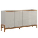 Ver imagem 1 de Aparador Buffet para Sala Grande 4 Portas Elisa Off White/jequitiba