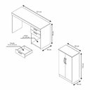 Ver imagem 2 de Conjunto para Escritório com Mesa Office e Armário Branco