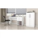 Ver imagem 1 de Conjunto para Escritório com Mesa Office e Armário Branco