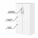 Ver imagem 3 de Conjunto para Escritório com Mesa Office e Armário Branco