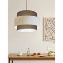 Ver imagem 7 de Lustre para Sala de Jantar Vivare Md-4396 Cúpula em Tecido 60cm Cáqui Linho Bege Cáqui 110v 220v