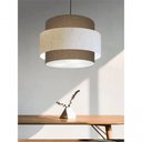 Ver imagem 3 de Lustre para Sala de Jantar Vivare Md-4396 Cúpula em Tecido 60cm Cáqui Linho Bege Cáqui 110v 220v