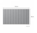 Ver imagem 5 de Cabeceira Cama Casal Lambri Painel MDF Modular 3M 145x90cm:Cinza