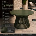 Ver imagem 6 de Mesa Suíça Tampo Ripado Alumínio Verde 90cm