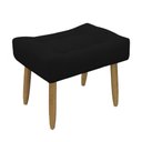 Ver imagem 2 de Puff Banqueta Decorativo Pés Madeira Preto
