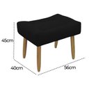 Ver imagem 4 de Puff Banqueta Decorativo Pés Madeira Preto