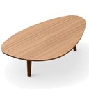 Ver imagem 2 de Mesa de Centro Orgânica Pés Palito em Madeira 90x52cm