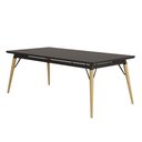 Ver imagem 2 de Mesa Jantar Netuno 8 Lugares 200x100 Cm Pés Madeira Metal Vidro Preto