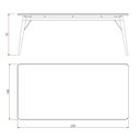 Ver imagem 4 de Mesa Jantar Netuno 8 Lugares 200x100 Cm Pés Madeira Metal Vidro Preto