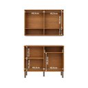 Ver imagem 4 de Cozinha Modulada Compacta 100% MDF 2 Peças 4 Portas 1 Gaveta Viena Espresso Móveis Bege/Canela/Off White