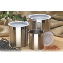 Ver imagem 2 de Pote Tramontina Cucina em Aço Inox para Mantimentos com Tampa Plastica 16 Cm 3,4 L