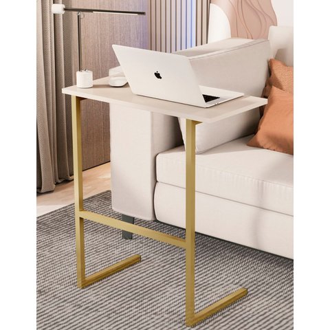 Mesinha para Notbook Max com Pés de Ferro Dourado e Pérola