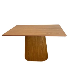 Mesa de Jantar Cone Retangular 200x100 cm Base Oval Freijó Tampo Freijó Personal Decor Design Mesa d