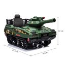 Ver imagem 3 de Carrinho Elétrico Mini Tanque com Som Luz e Disparador de Munição Camuflado Verde G31 - Importway