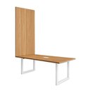 Ver imagem 2 de Conjunto Mesa de Reunião 180cm com Painel de TV MDF Freijó e Branco