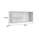 Ver imagem 4 de Armário Aéreo Cozinha Modulado Evidence 7009 3 Portas c/Vidro Branco/Preto - Bertolini